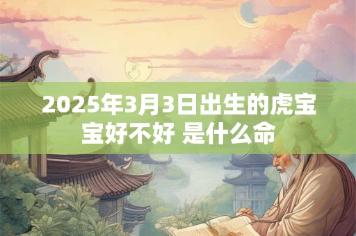 2025年3月3日出生的虎宝宝好不好 是什么命