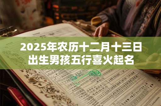 详细阅读:2025年农历十二月十三日出生男孩五行喜火起名 2025年农历十二月十三日出生男孩五行喜火起名