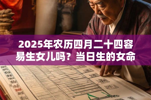 详细阅读:2025年农历四月二十四容易生女儿吗?当日生的女命好吗 2025年农历四月二十四容易生女儿吗?当日生的女命好吗