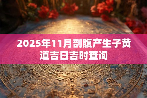2025年11月剖腹产生子黄道吉日吉时查询