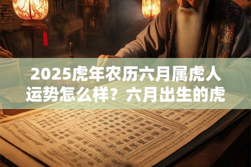 2025虎年农历六月属虎人运势怎么样？六月出生的虎好吗