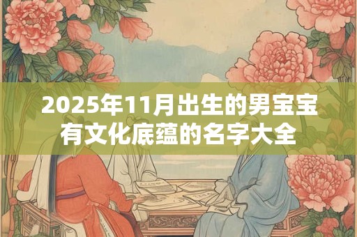 2025年11月出生的男宝宝有文化底蕴的名字大全