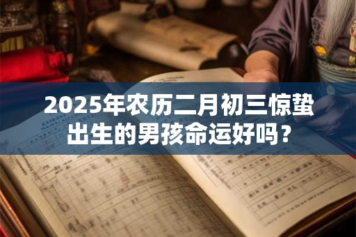 2025年农历二月初三惊蛰出生的男孩命运好吗？