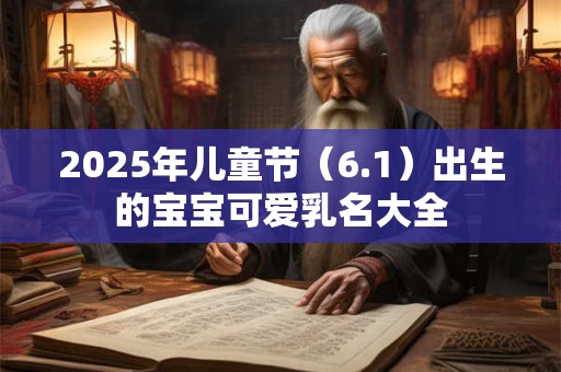 2025年儿童节（6.1）出生的宝宝可爱乳名大全
