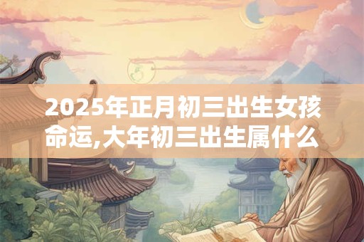 2025年正月初三出生女孩命运,大年初三出生属什么