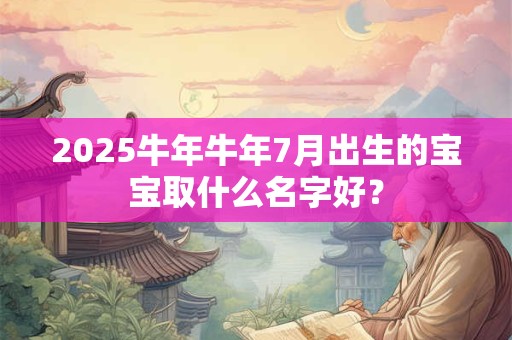 2025牛年牛年7月出生的宝宝取什么名字好？