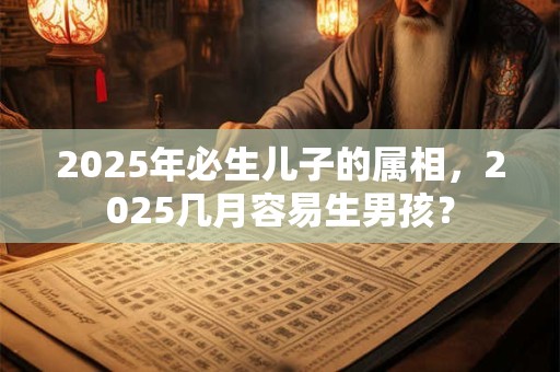 2025年必生儿子的属相，2025几月容易生男孩？