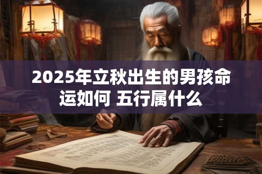 2025年立秋出生的男孩命运如何 五行属什么