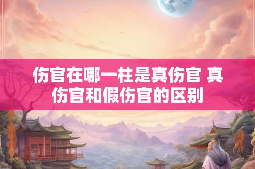 伤官在哪一柱是真伤官 真伤官和假伤官的区别