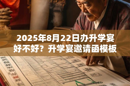 2025年8月22日办升学宴好不好？升学宴邀请函模板