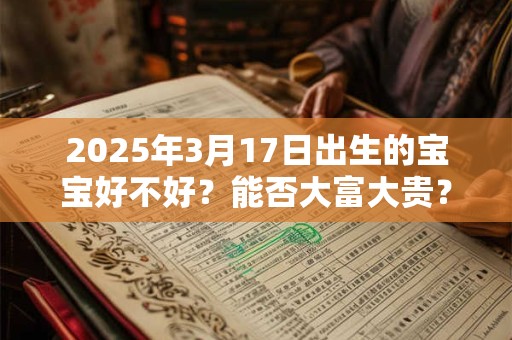 2025年3月17日出生的宝宝好不好？能否大富大贵？