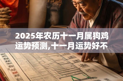 2025年农历十一月属狗鸡运势预测,十一月运势好不好？