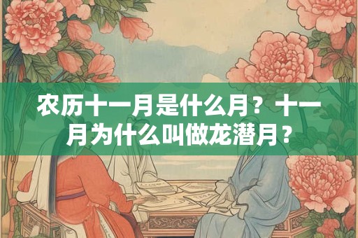 农历十一月是什么月？十一月为什么叫做龙潜月？