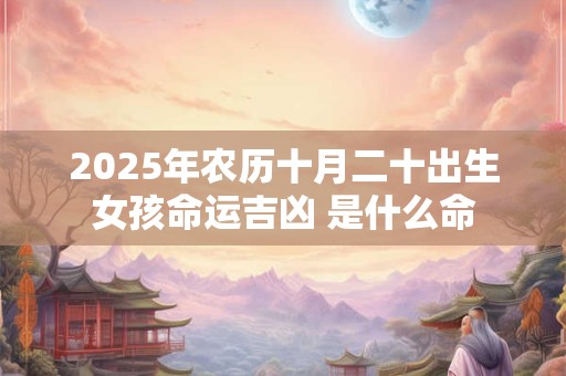 2025年农历十月二十出生女孩命运吉凶 是什么命