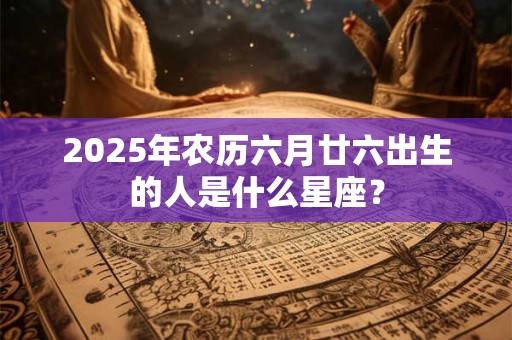 2025年农历六月廿六出生的人是什么星座？