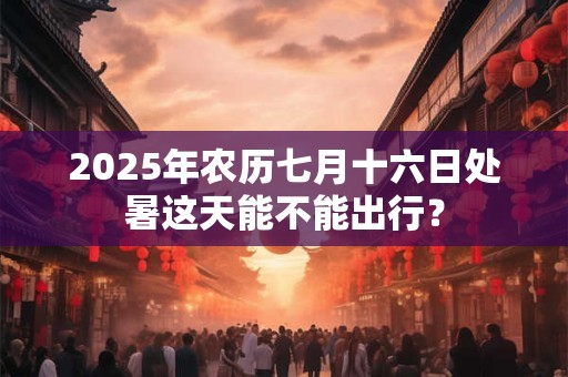 2025年农历七月十六日处暑这天能不能出行？