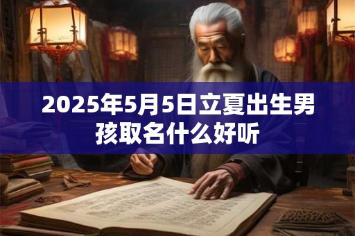 2025年5月5日立夏出生男孩取名什么好听