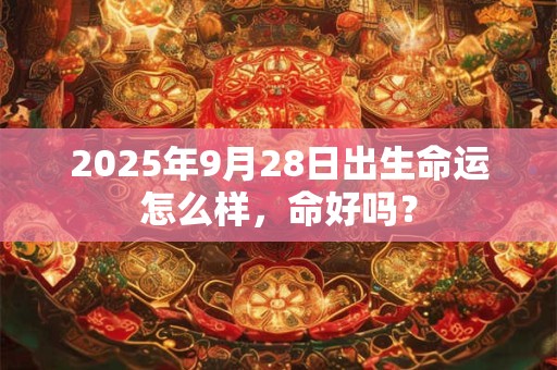 2025年9月28日出生命运怎么样，命好吗？