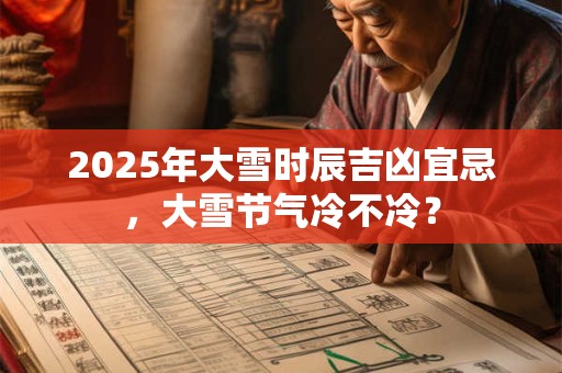 2025年大雪时辰吉凶宜忌，大雪节气冷不冷？
