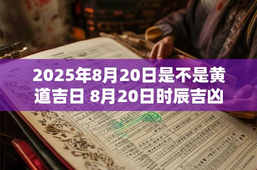 2025年8月20日是不是黄道吉日 8月20日时辰吉凶