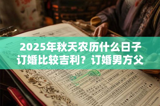 2025年秋天农历什么日子订婚比较吉利？订婚男方父母要去吗