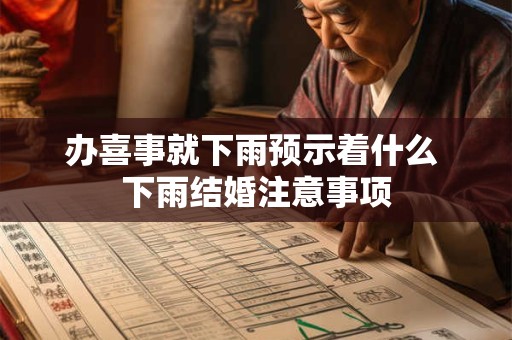 办喜事就下雨预示着什么 下雨结婚注意事项