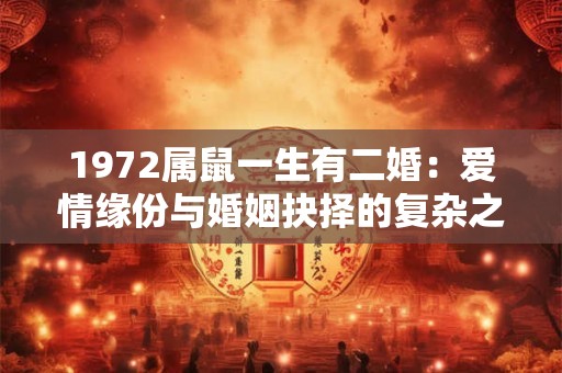 1972属鼠一生有二婚：爱情缘份与婚姻抉择的复杂之旅