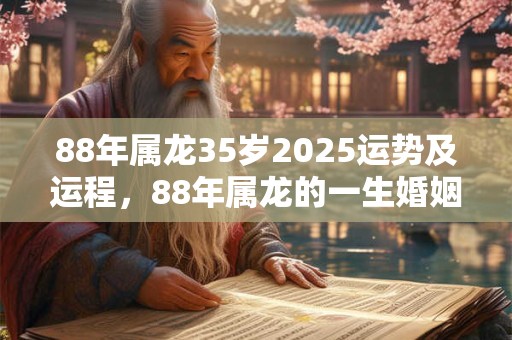 88年属龙35岁2025运势及运程，88年属龙的一生婚姻状况