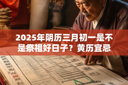 2025年阴历三月初一是不是祭祖好日子？黄历宜忌