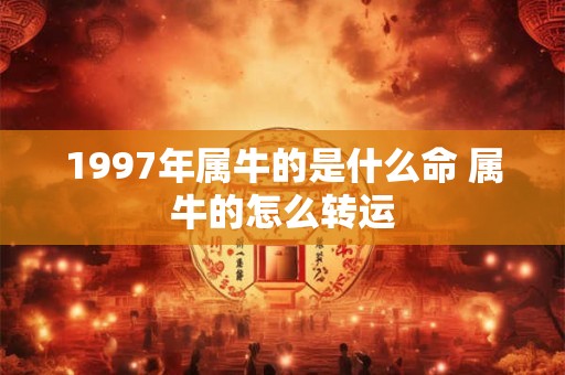 1997年属牛的是什么命 属牛的怎么转运