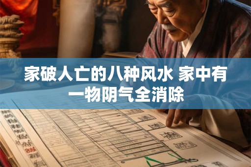 家破人亡的八种风水 家中有一物阴气全消除