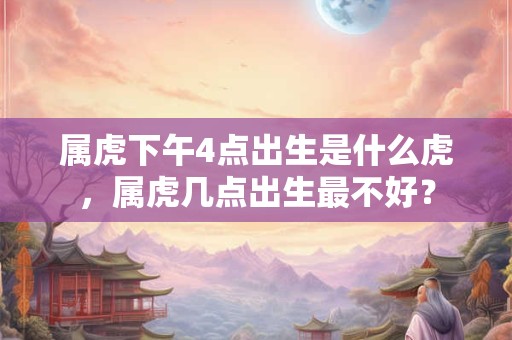 详细阅读:属虎下午4点出生是什么虎,属虎几点出生最不好? 属虎下午4点出生是什么虎,属虎几点出生最不好?