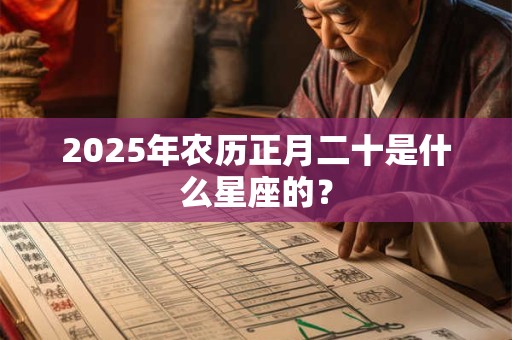 2025年农历正月二十是什么星座的？