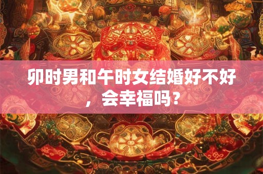 卯时男和午时女结婚好不好，会幸福吗？