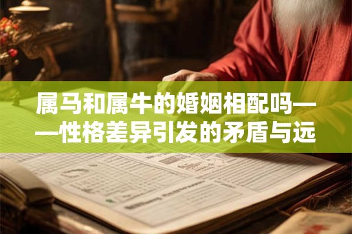 属马和属牛的婚姻相配吗——性格差异引发的矛盾与远离
