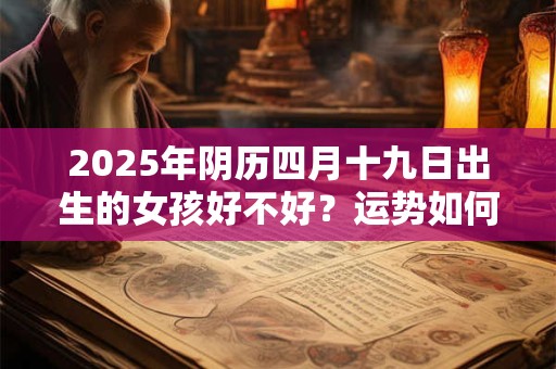 2025年阴历四月十九日出生的女孩好不好？运势如何？