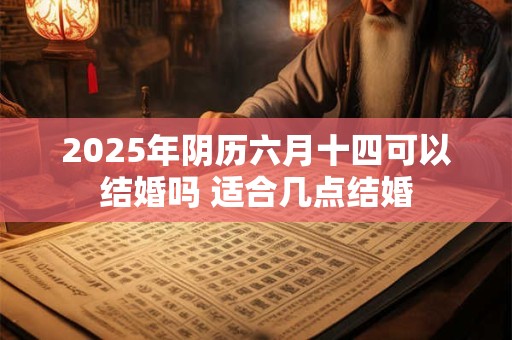 2025年阴历六月十四可以结婚吗 适合几点结婚