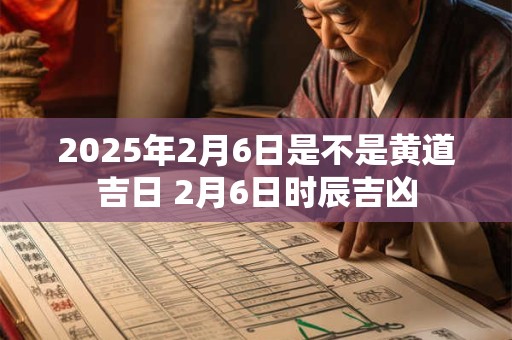 2025年2月6日是不是黄道吉日 2月6日时辰吉凶 2025年2月6日是不是黄道吉日 2月6日时辰吉凶