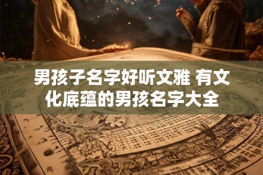 男孩子名字好听文雅 有文化底蕴的男孩名字大全