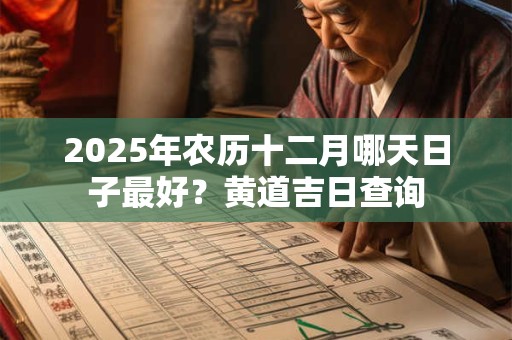 2025年农历十二月哪天日子最好？黄道吉日查询