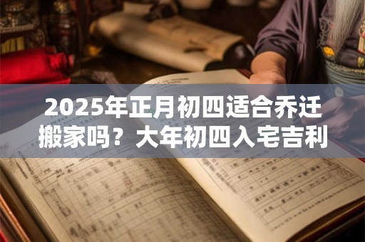 2025年正月初四适合乔迁搬家吗？大年初四入宅吉利吗