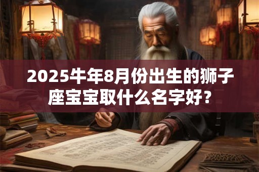 2025牛年8月份出生的狮子座宝宝取什么名字好？