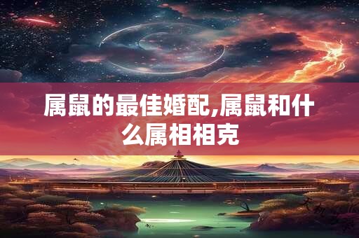 属鼠的最佳婚配,属鼠和什么属相相克
