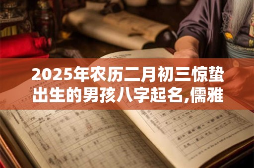 2025年农历二月初三惊蛰出生的男孩八字起名,儒雅有深意的名字