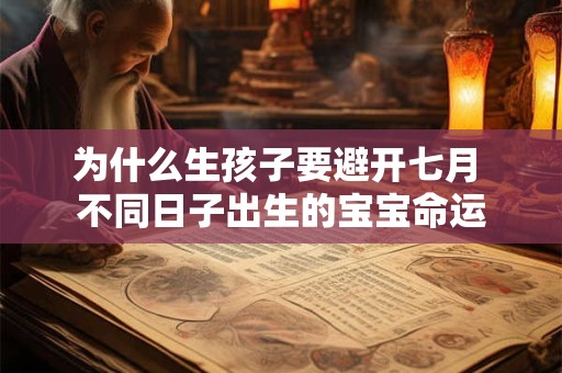 为什么生孩子要避开七月 不同日子出生的宝宝命运