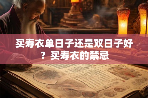 买寿衣单日子还是双日子好？买寿衣的禁忌