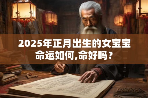 2025年正月出生的女宝宝命运如何,命好吗？