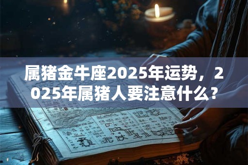 属猪金牛座2025年运势,2025年属猪人要注意什么? 属猪金牛座2025年运势,2025年属猪人要注意什么?