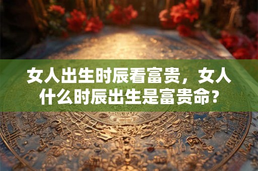 女人出生时辰看富贵，女人什么时辰出生是富贵命？