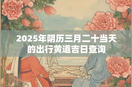 2025年阴历三月二十当天的出行黄道吉日查询